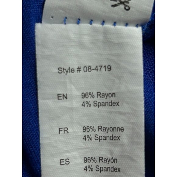 Mandee Women's Short Sleeve Elastic Waist Cropped Top in Blue - Size M - Picture 4 of 5